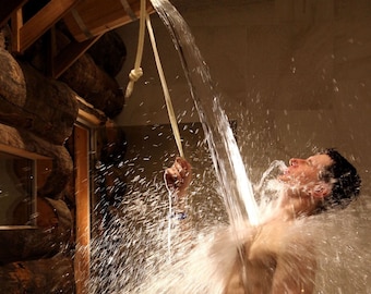 Сауна Ведро Душ 20л — 22л ДУБ Деревянная Русская баня - Экстремальный Освежающий Водопад