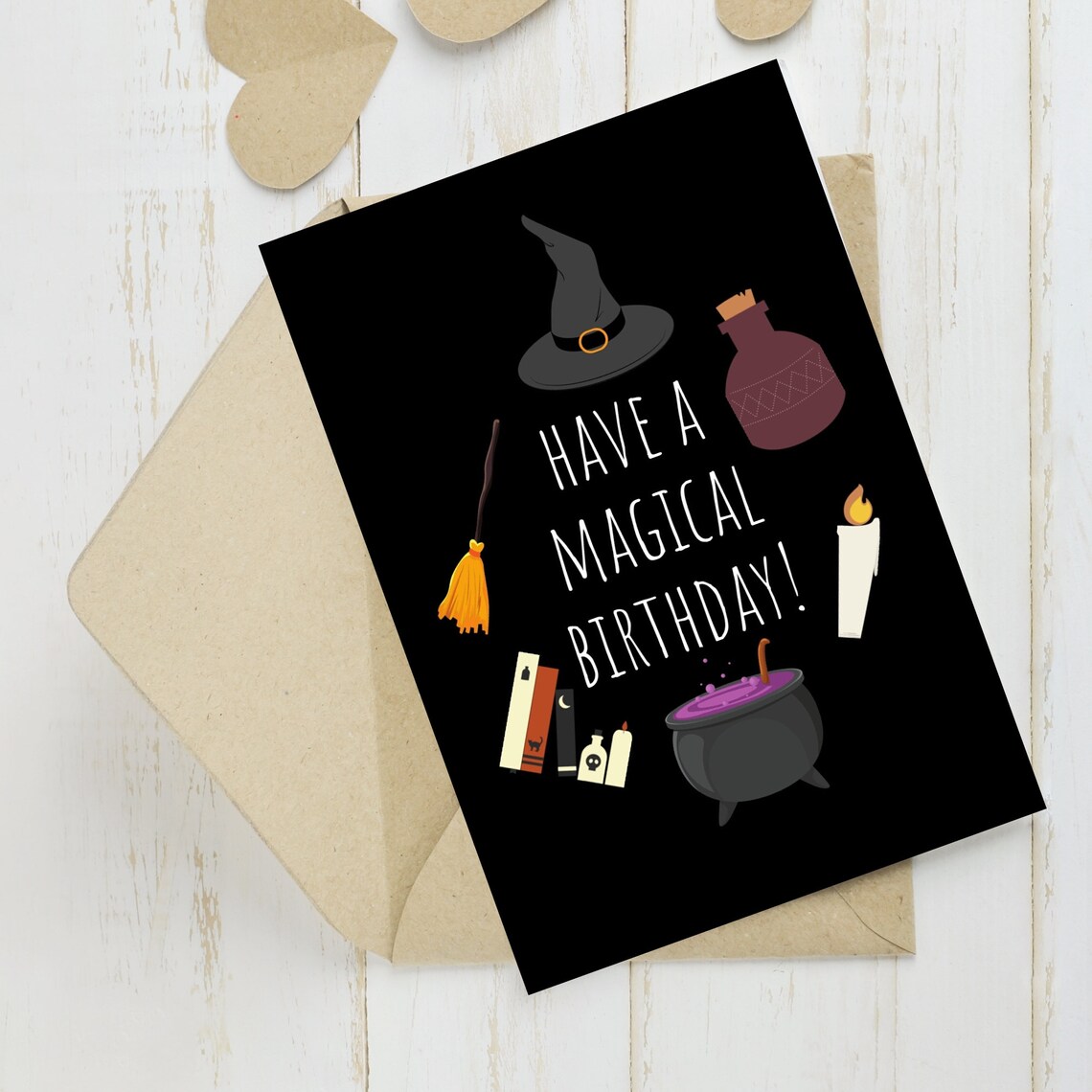 Have a Magical Birthday.witch Birthday Card.magic.wizard.funny Etsy