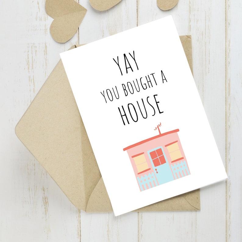 Yay You Bought a House.funny New Home Card.new House Etsy