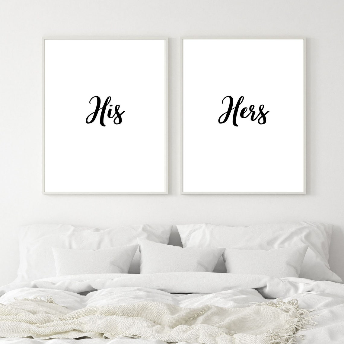 His and Her Printable Sign Bedroom Wall Art Set of 2 Wall - Etsy
