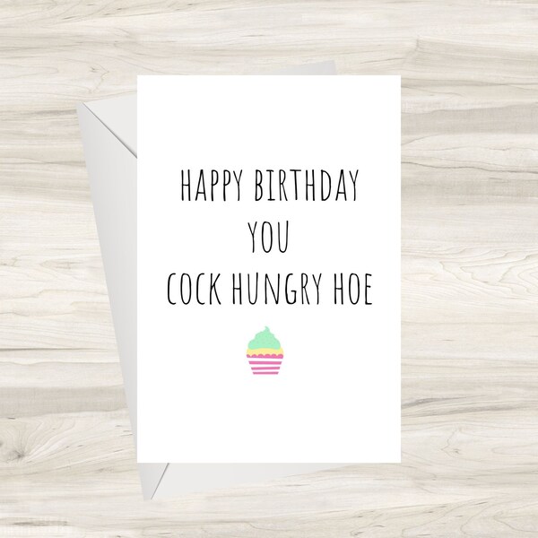 Rude Birthday Card - Etsy
