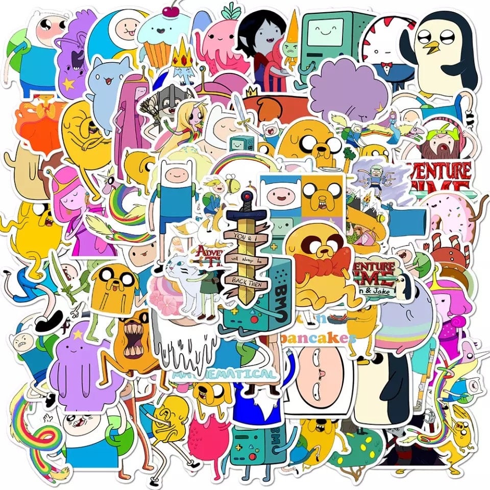 Adventure Time Stickers Cartoon Network Fantasy Finn Movie Decal Pack Lot  50pc