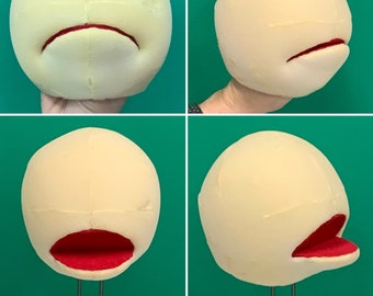 Patrón de espuma de cabeza de marioneta redonda