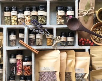 Witchcraft herbs and flowers for spells, rituals, meditation, incense, soap and candle making
