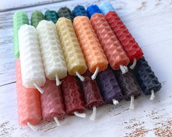 Beeswax Mini Spell Candles for Witchcraft, Rituals, Meditations and Intention Setting