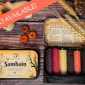 Mabon Beeswax Intention Spell Candle Set: Autumn Equinox Ritual, Wheel of the Year image 8