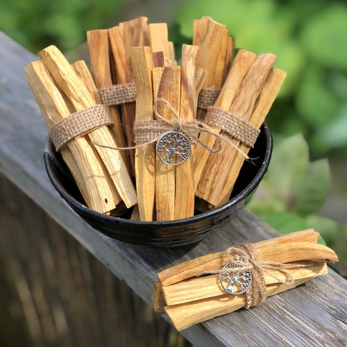 Lot de 5 bâtons d'encens naturel Bois sacré Palo Santo