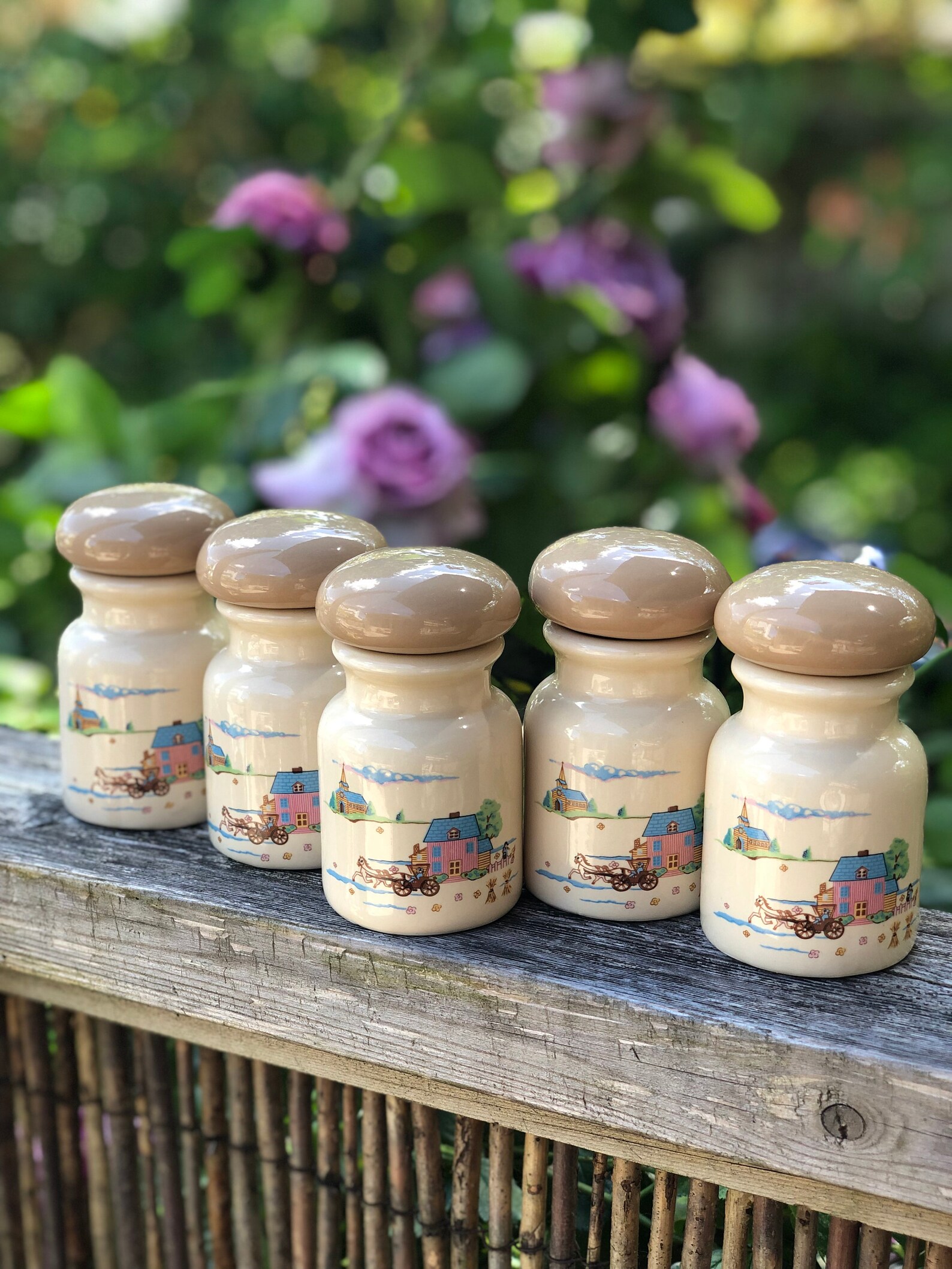 Spice Jars set of 8 vintage International Tableware Heartland Etsy