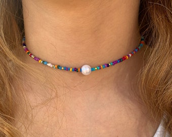 Truly Tropical Beaded Choker