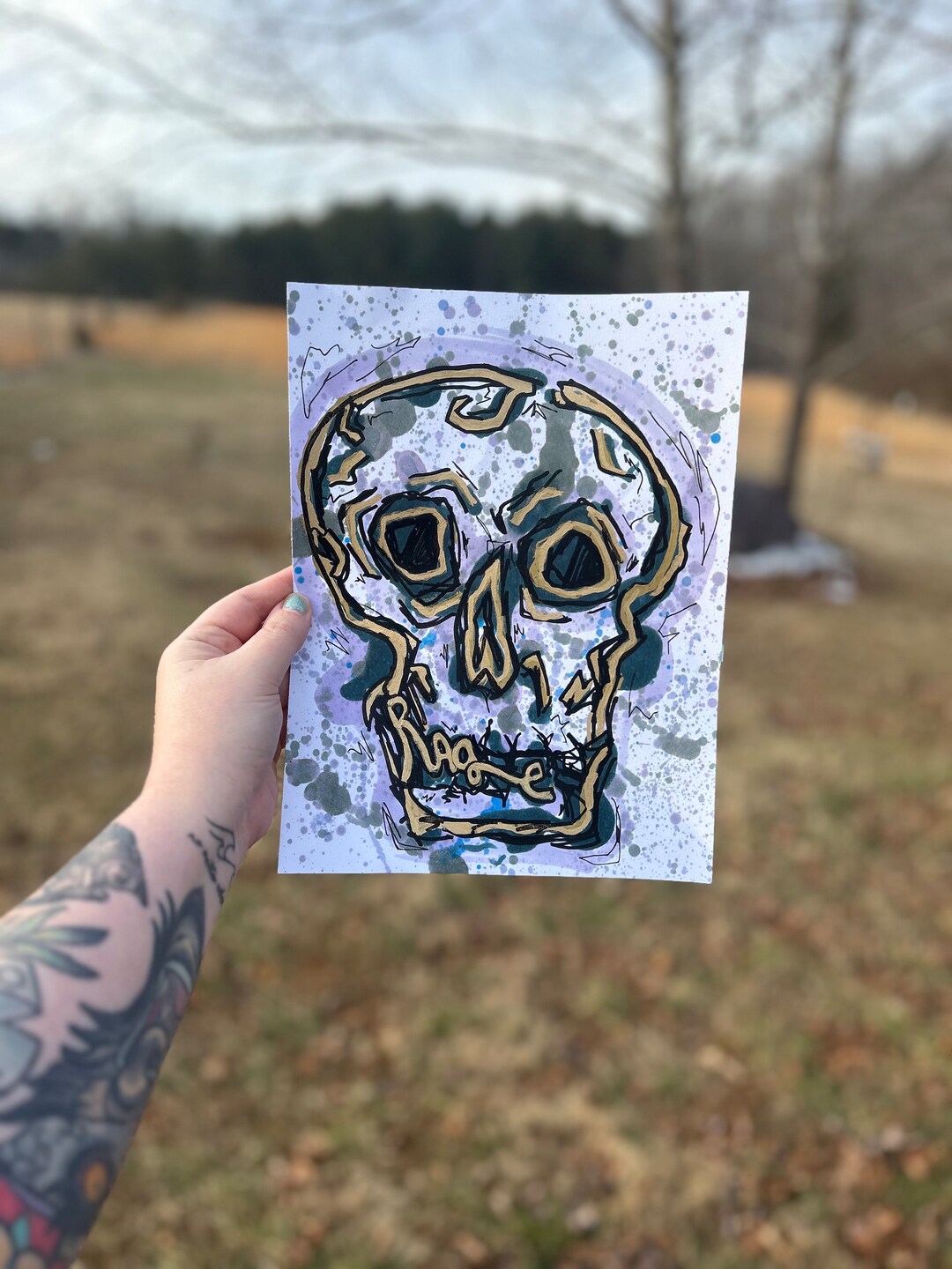Rage / Original Artwork / Skull / Abstract / Ink / 10x13 - Etsy