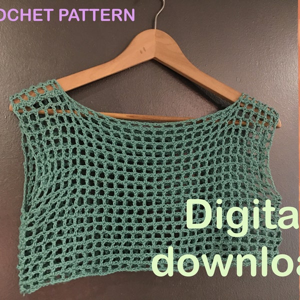 Crochet Mesh Top Pattern Digital Download