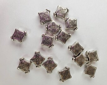 Diamond shaped beads. Unique beads.