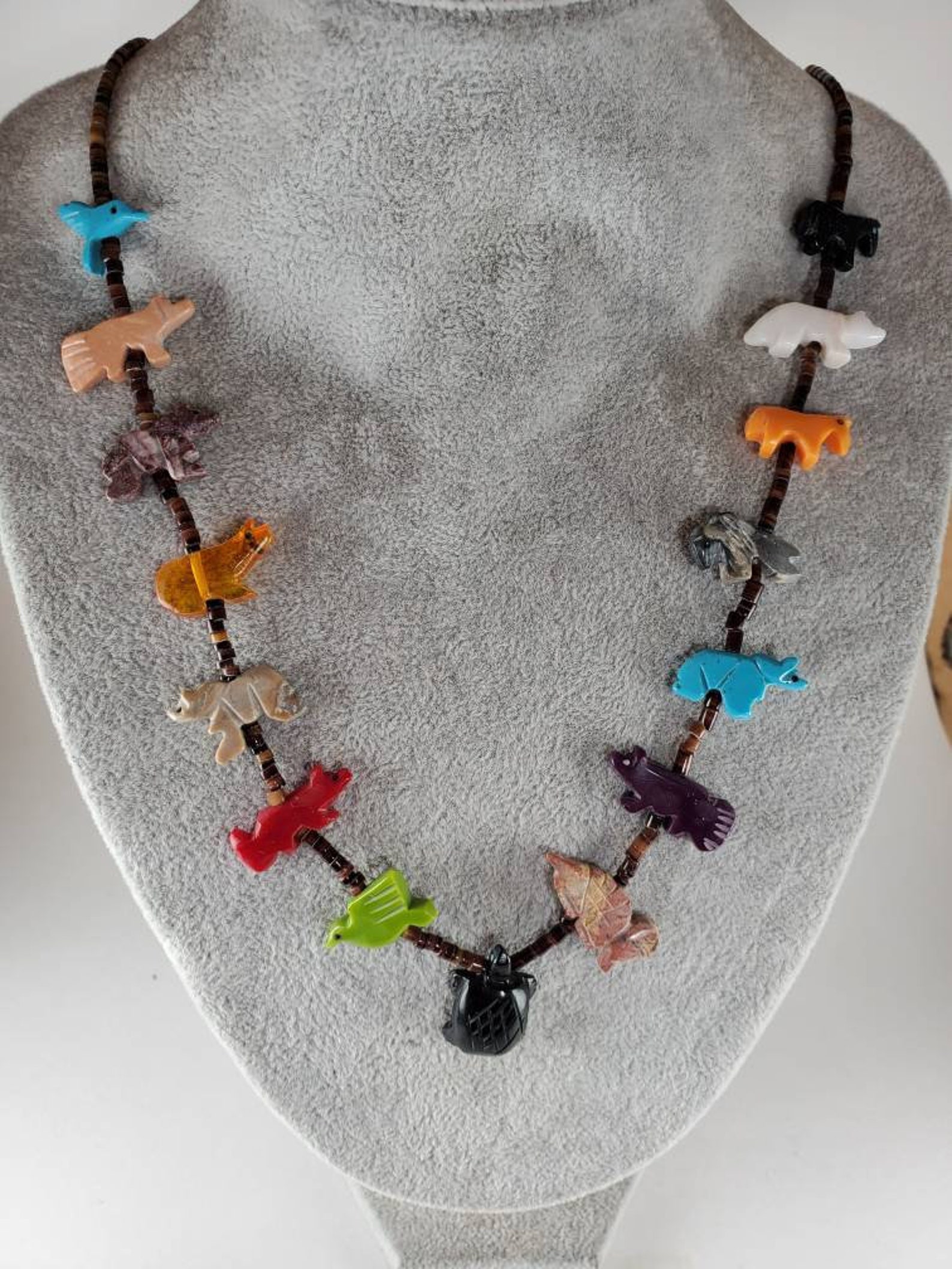 Animal fetish necklace. Horse fetish necklace. Single strand Etsy