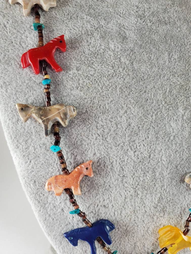 Animal Fetish Necklace. Horse Fetish Necklace. Single Strand