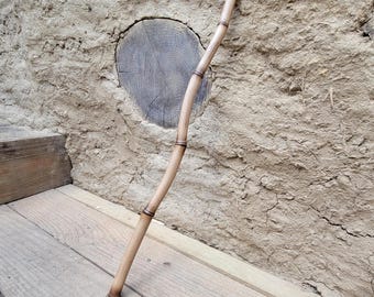 bent bamboo massage stick,  25 inch all natural spa therapy tool for muscle effleurage, tapping and deep healing work,  cool zen made in USA