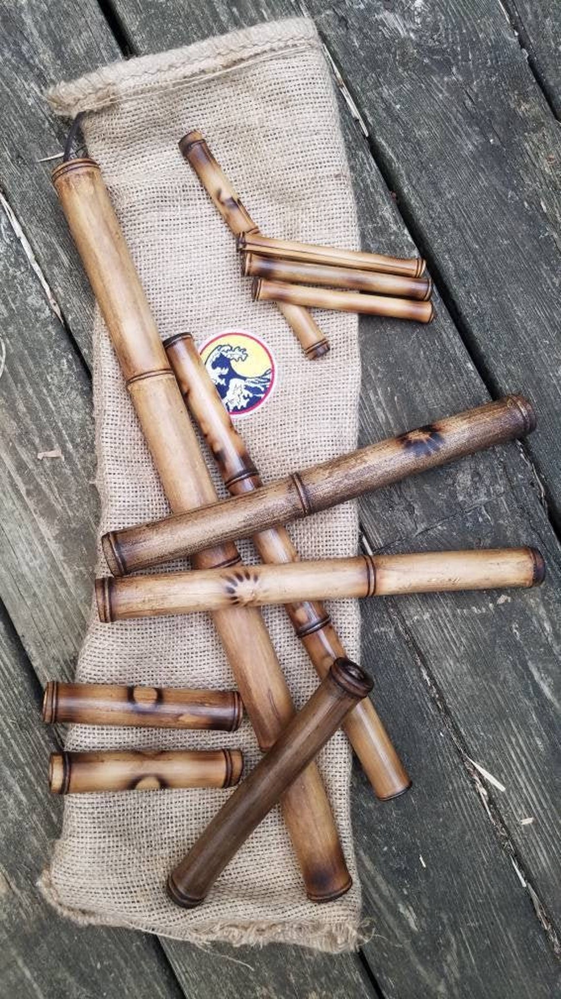 Bamboo massage stick set healing muscle tension spa relaxion Etsy