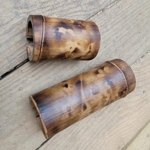 bamboo tube cave pair for snakes, hamsters, guinea pigs, gerbils, rats, lizards, frogs, spiders, vivarium  terrarium zen tank pet nest USA