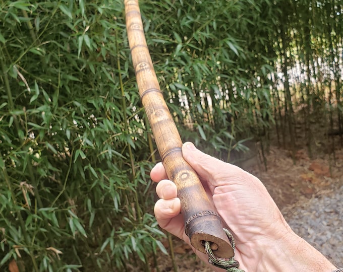 Bamboo Hiking Stick, Organic Walking Staff Trekking Pole, 43 Natural