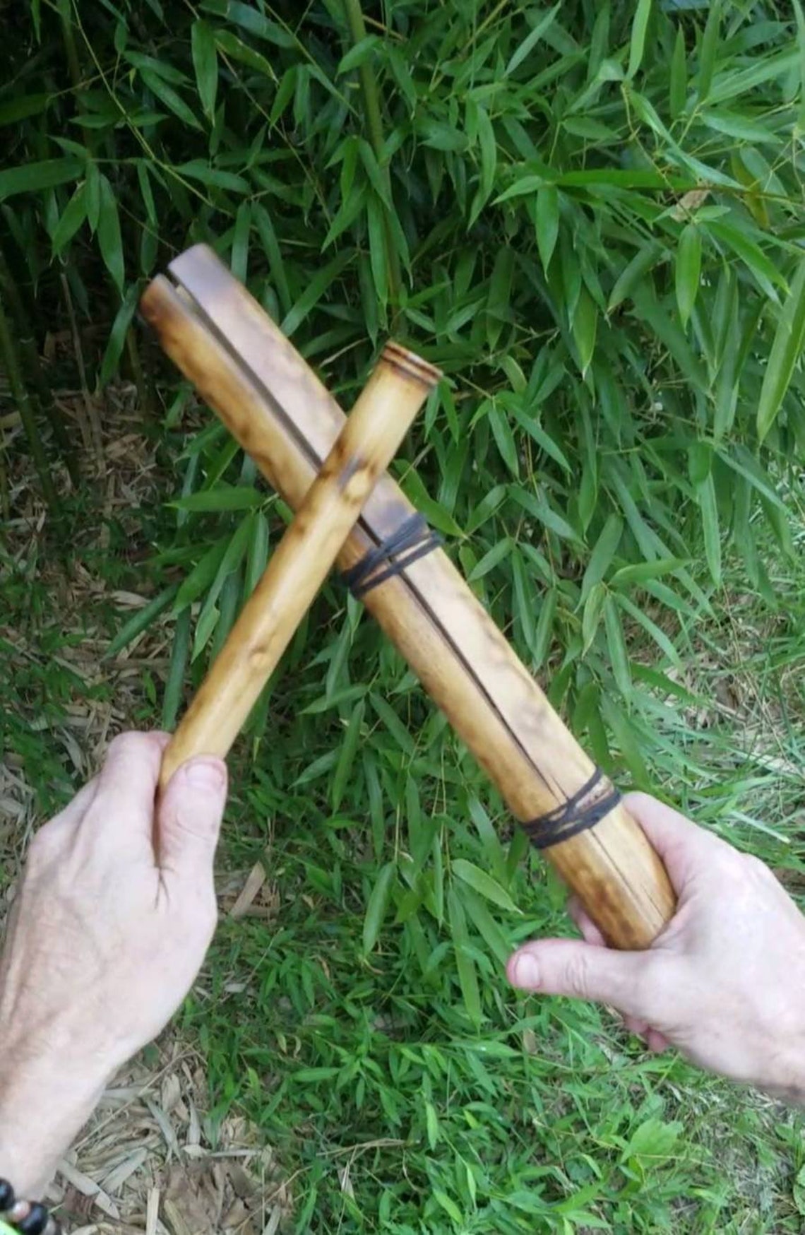 Bamboo percussion drum wood block sound all natural hand held Etsy