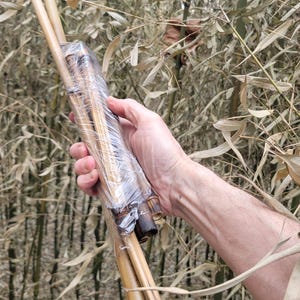 bamboo ladder, DIY natural climbing decor kit for reptiles, lizards, frogs, snakes, gecko, and small pets, tank or cage, 24" or 40" USA made image 14