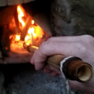 Blow pipe fire stoker, bamboo hifukitake / fukidake, natural organic USA made cool zen fireplace tools, outdoor camping grill firestarter