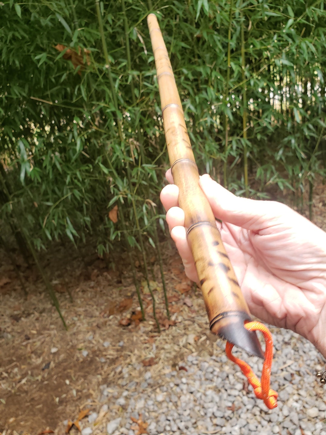 Young Boy Kid Sized Petite Bamboo Hiking Stick All Natural Etsy