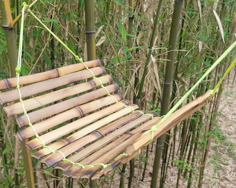 Vivarium hammock bridge for snakes, lizards, geckos, frogs, chameleons, and more. Natural organic bamboo slats handmade for tank cage pets