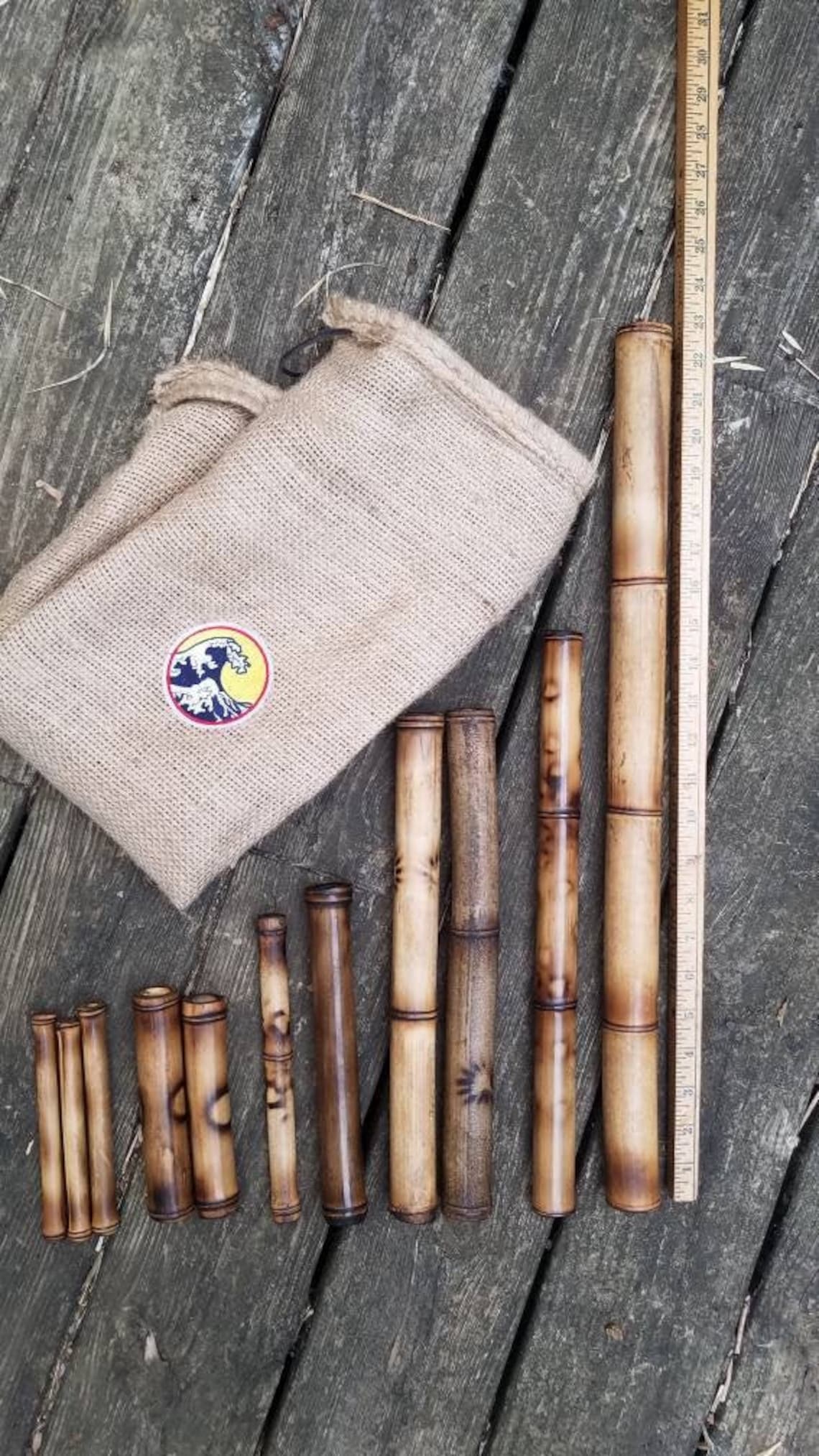 Bamboo massage stick set healing muscle tension spa relaxion Etsy