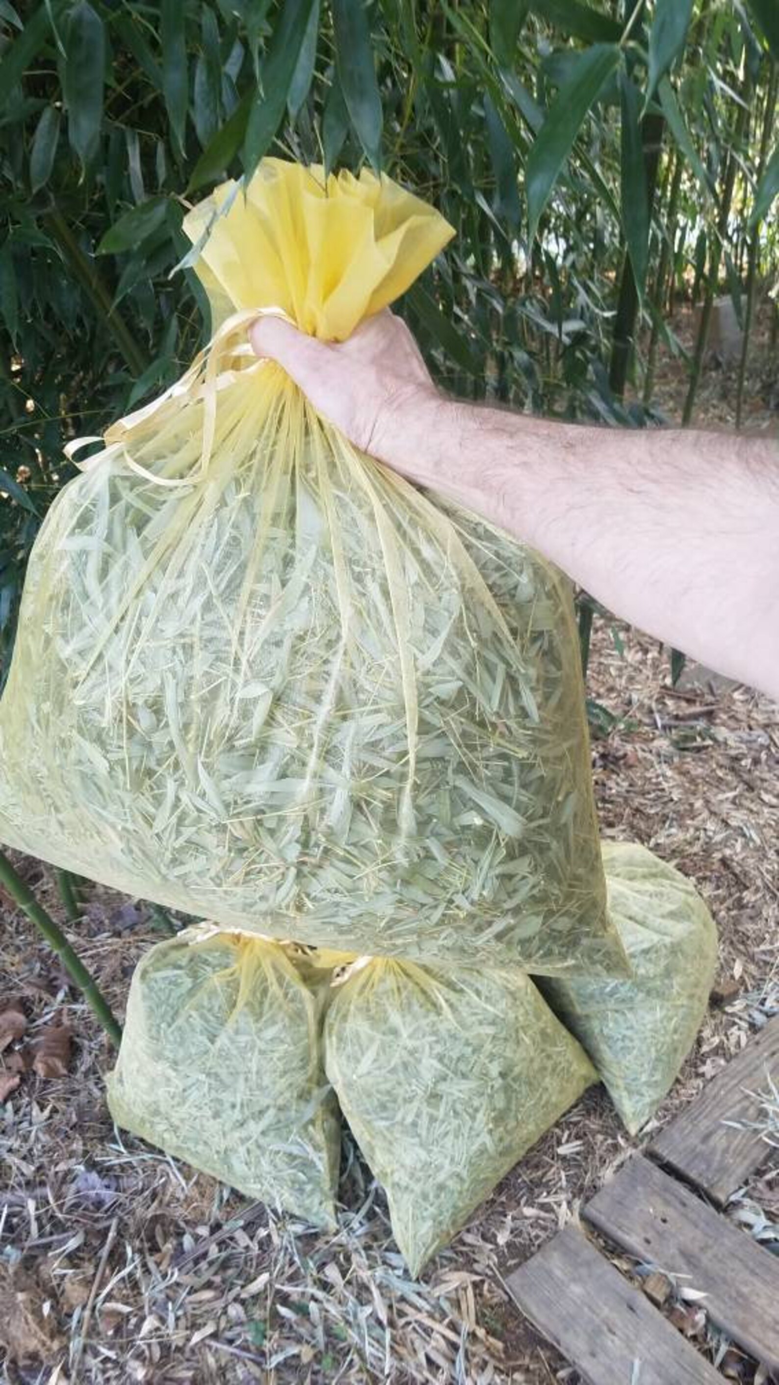 Bamboo mulch superior garden container and potted plants top Etsy