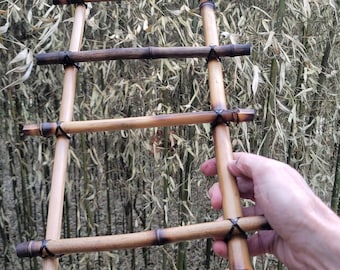 bamboo ladder, DIY natural climbing decor kit for reptiles, lizards, frogs, snakes, gecko, and small pets, tank or cage, 24" or 40" USA made
