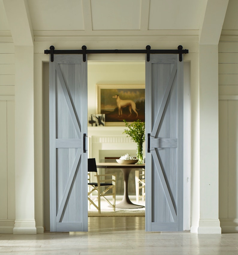 PVC Board & Batten Sliding Split double Barn Doors Etsy