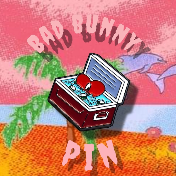 Bad Bunny Un Verano Sin Ti Heart Cooler Pin UVST