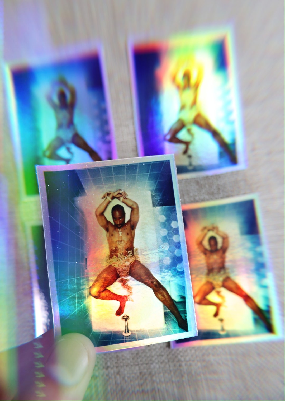 Holographic Tupac Shakur Sticker Etsy