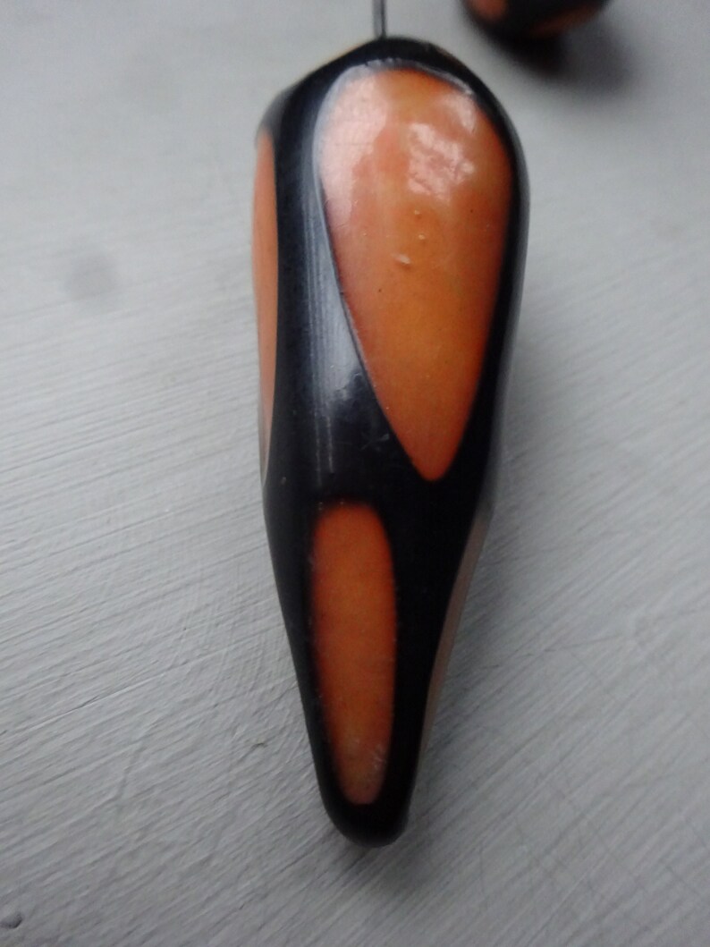 Rare 1930s BAKELITE HAT PIN-30s Stunning Art Deco Phenolic and Bakelite Hat Pin. image 5