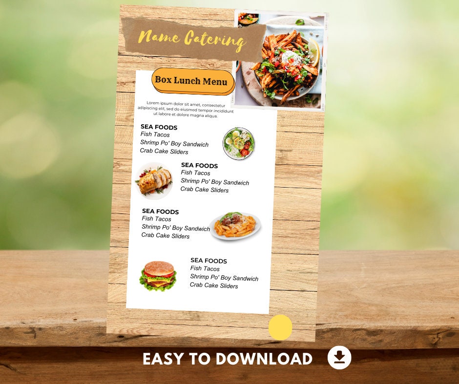 Customizable Digital Catering Menu Templates| Customize Template ...