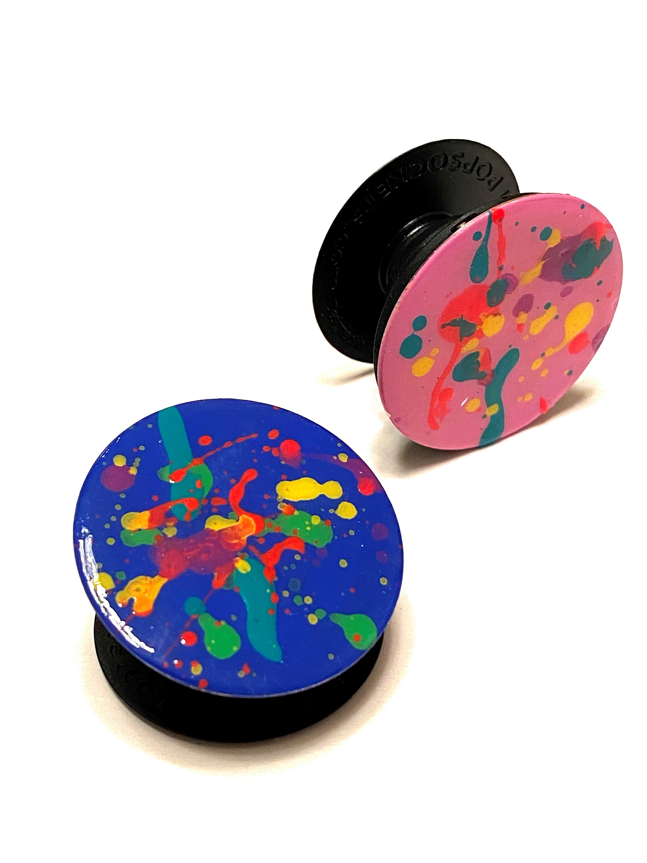 80's Awesome Pink Rainbow Splatter Paint Popsocket Phone Etsy