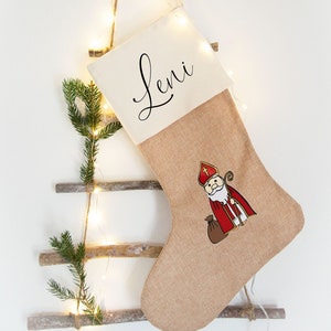 Nikolausstrumpf, Nikolausstiefel personalisiert, Weihnachtsstrumpf mit Name, Weihnachten, Adventskalender Nikolaussack, Geschenke für Kinder