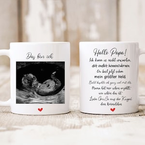 Tazza personalizzata per annuncio di gravidanza | Tazza da caffè o da tè per gravidanza personalizzata per papà e mamma | Tazza in ceramica smaltata