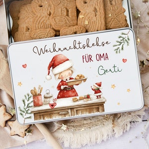 Keksdose personalisiert, Plätzchendose Weihnachten, Personalisierte Keksdose, Weihnachten Kinder, Vorratsdose, Weihnachtsgeschenk Familie