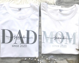 Mom Shirt personalisiert, Dad Shirt, Geschenke für Papa,  Muttertagsgeschenk, Geschenke für Mamas, Weihnachtsgeschenk