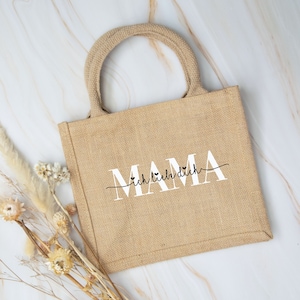 Gift bag for mom, jute bag, gift idea, personalized jute bag, personalized gift, Christmas gift for mom and grandma
