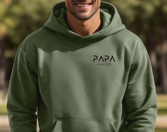 Personalisierter Papa Opa Hoodie, Passendes Papa Baby Outfit, Geschenke für Vatertag, Familienoutfit, Vater T-Shirt Geschenk, dad to be