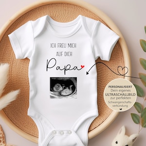 Hallo Oma Papa 2024 2025 Babybody Liebe im Bauch Schwangerschaft verkünden mit Body Schwangerschaftsverkündung Bügelbild, Baby Ultraschall