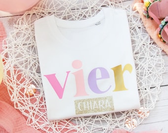 Maglietta per compleanno con numero e nome, tutina personalizzata per neonati, maglietta per fratelli, idea regalo per bambini, compleanno bambini, regali per bambini