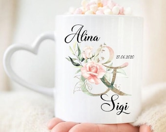 Mug Mrs Mr, wedding gift, engagement gift for couples, tea cup ceramic mug enamel mug, gift for newlyweds, wedding gift