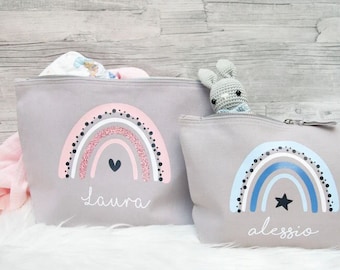 Diaper bag, changing bag, toiletry bag, diaper keeper, baby bag personalized with name, cosmetic bag for children, Christmas gift