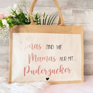 Grandma Icing Sugar Jute Bag, Bag, Mom Bag, Gift Idea, Personalized Jute Bag, Gift, Gift Bag, Personalized Gift