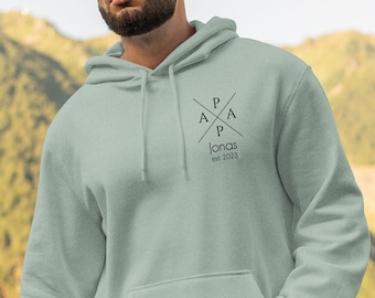 Sudadera con capucha personalizada para papá y abuelo, traje de bebé para papá a juego, regalos para el día del padre, traje familiar, regalo de camiseta para padre, futuro papá