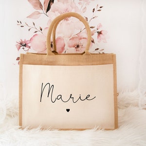 Jute Tasche, Mom Bag, Geschenksidee, personalisierte Jutetasche, individuelle Geschenke, Jutebeutel, Geschenktasche mit Namen