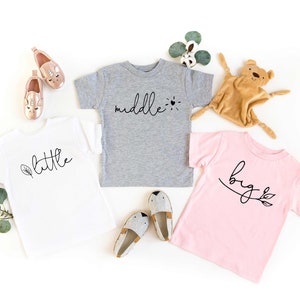 Broer/zus shirt klein | middel | groot | verjaardag shirt | naam shirt | rompertje | handgemaakt | gepersonaliseerd | verjaardag